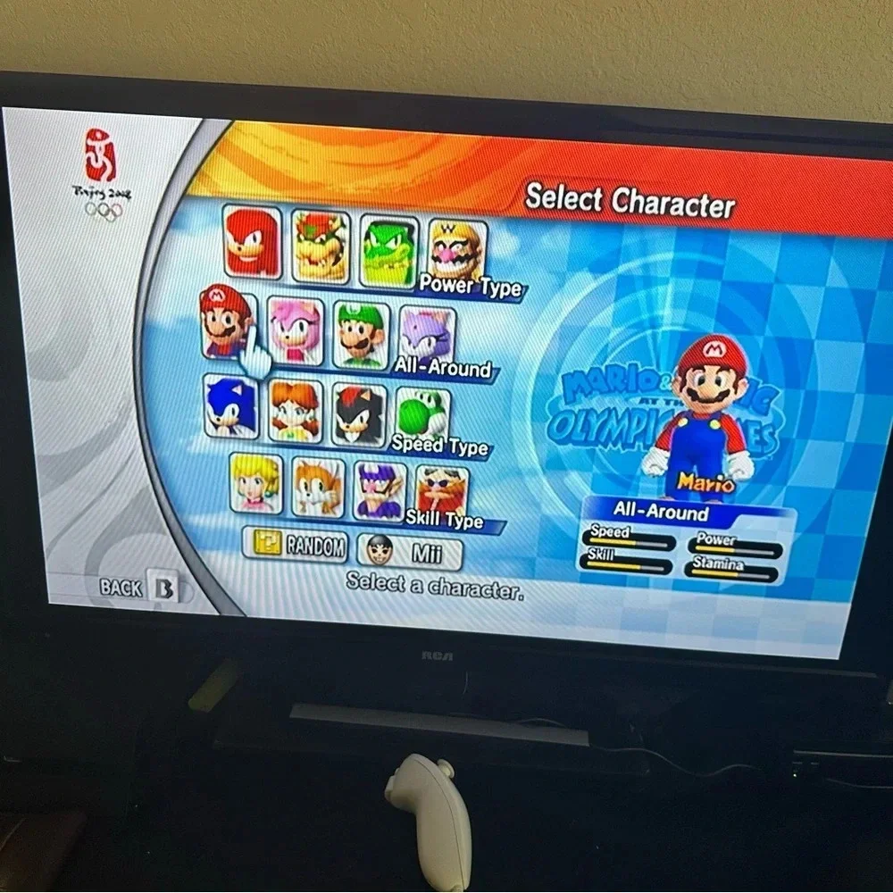 Nintendo Wii Mario and Sonic at Olympic Games complete game with manual